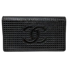 Used Chanel Micro Chocolate Bar Coco Mark Long Wallet