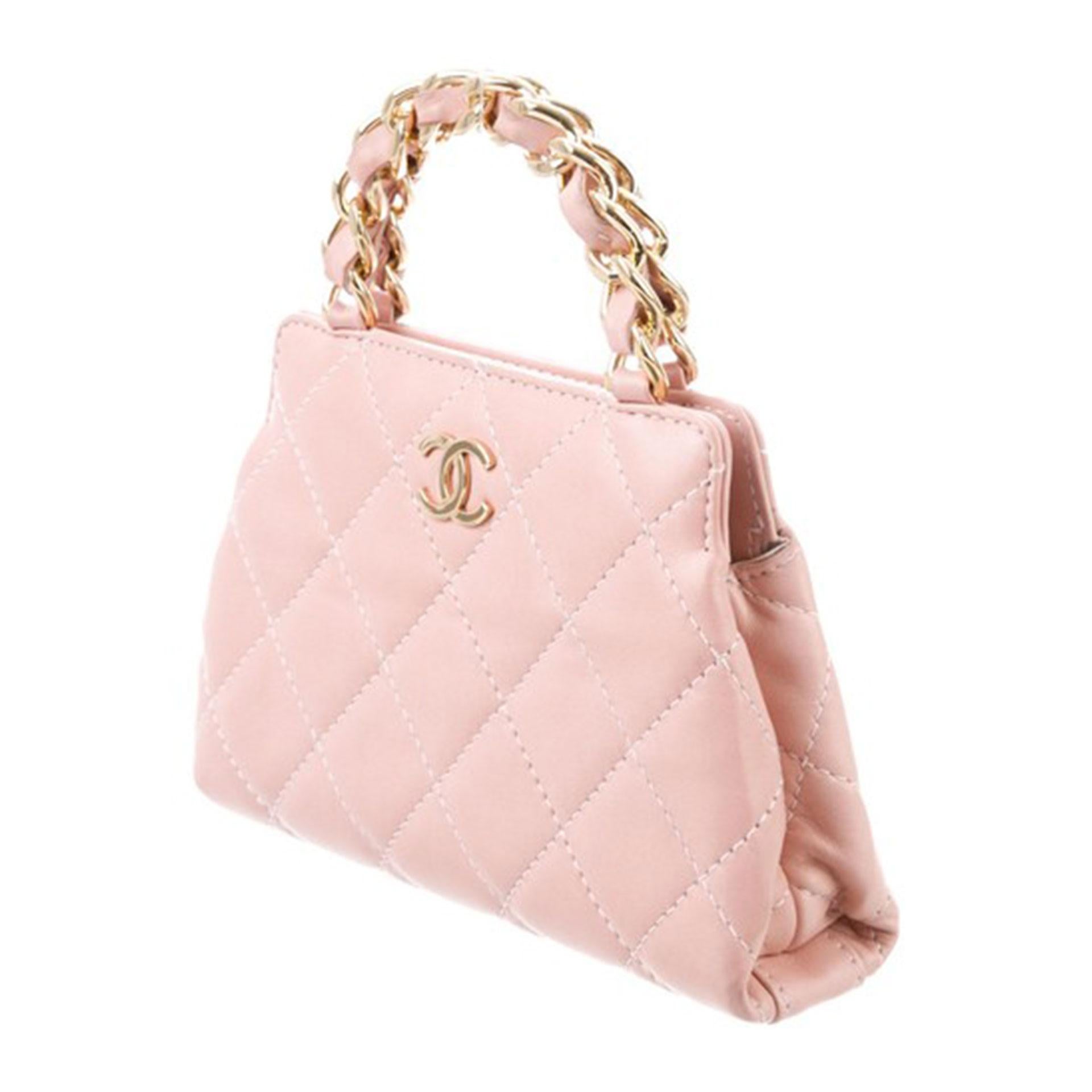 pink top handle bag