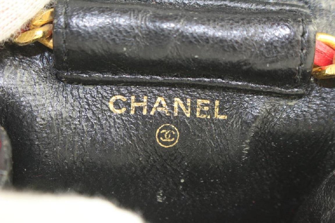 Chanel Micro Nano Red Quilted Velvet Mini Classic Flap Chain Bag 363ccs225 In Good Condition In Dix hills, NY