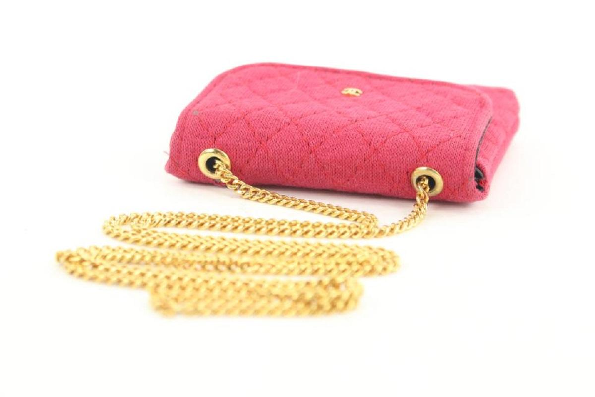 Women's Chanel Micro Quilted Red Mini Classic Flap Chain Bag or Necklace 272ccs216 
