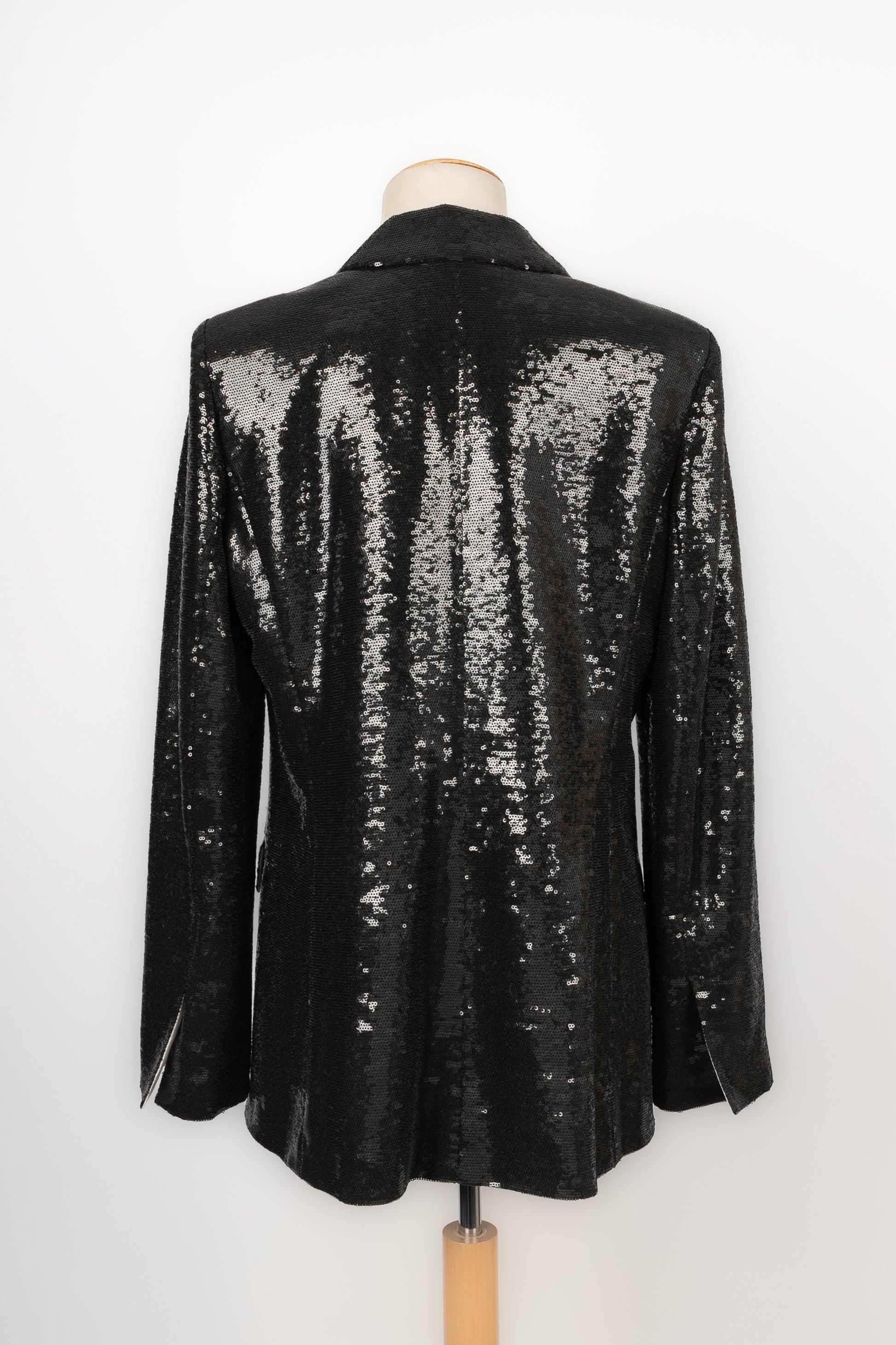 Black Chanel Mid-length Jacket, 2009 For Sale