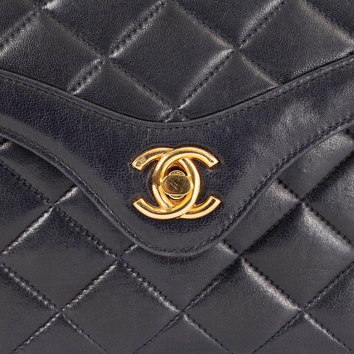 CHANEL midnight blue leather 1994 - 96 QUILTED FLAP Shoulder Bag 3