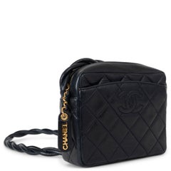 CHANEL midnight blue leather VINTAGE MINI FLAP Shoulder Bag