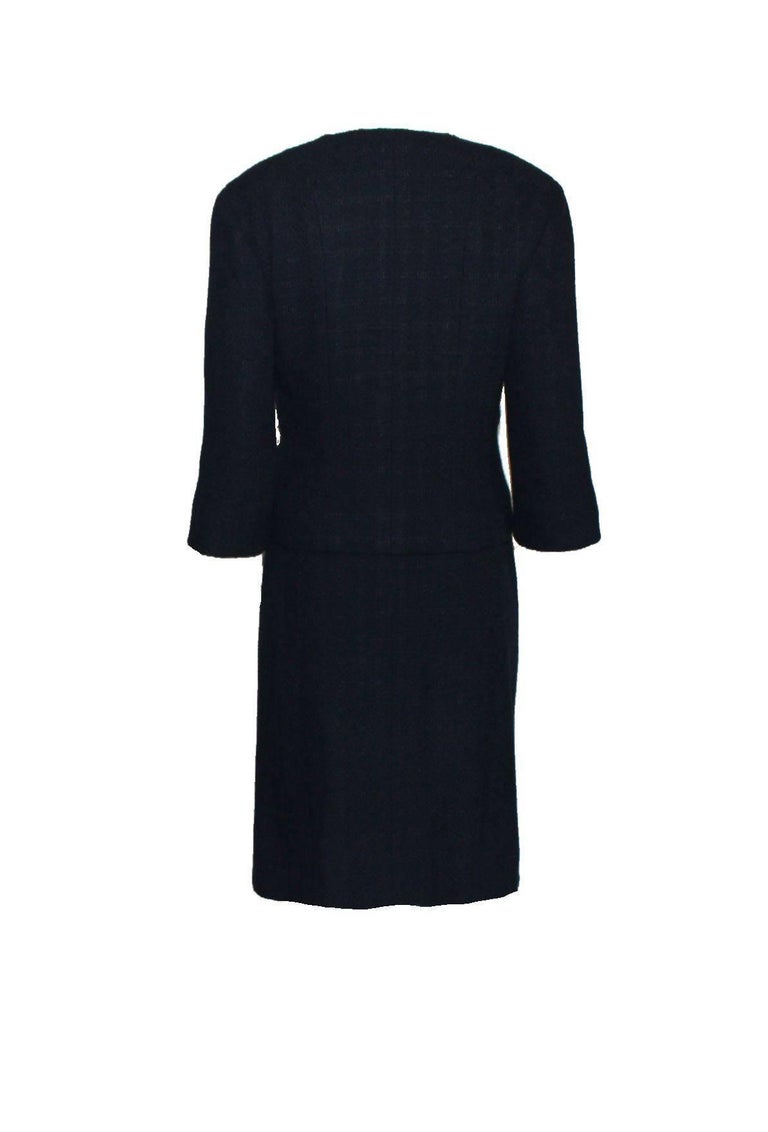 Chanel Midnight Blue Maison Lesage Tweed Jacket Skirt Suit at 1stDibs