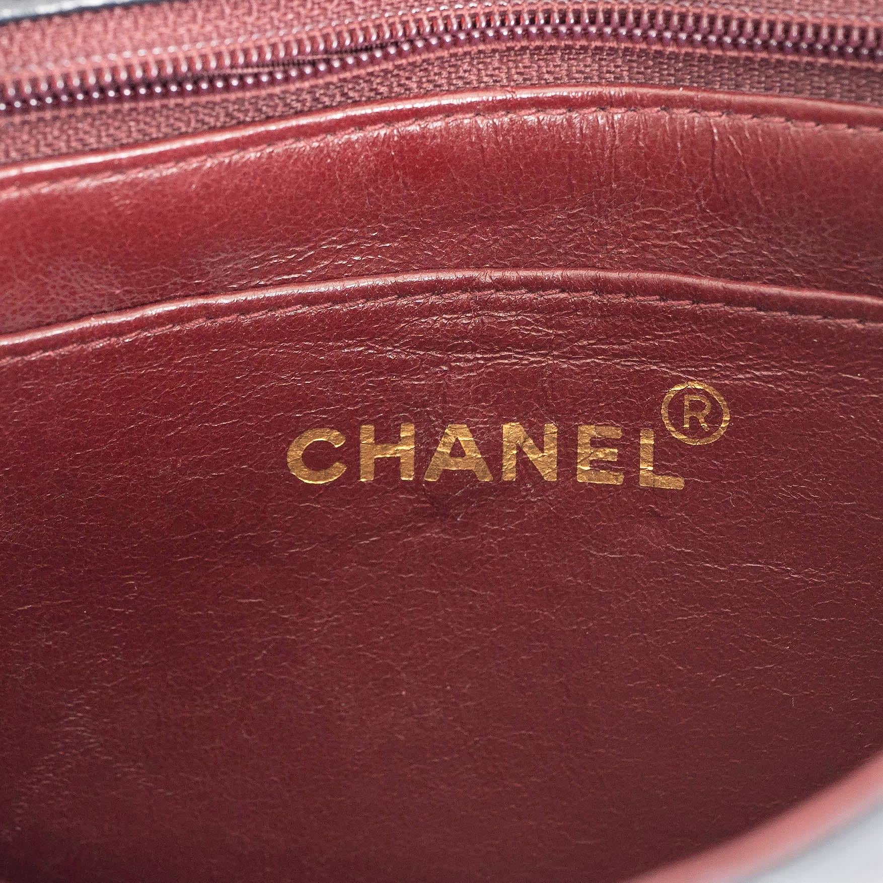 CHANEL midnight blueleather CLASSIC MINI SQUARE FLAP Shoulder Bag 3