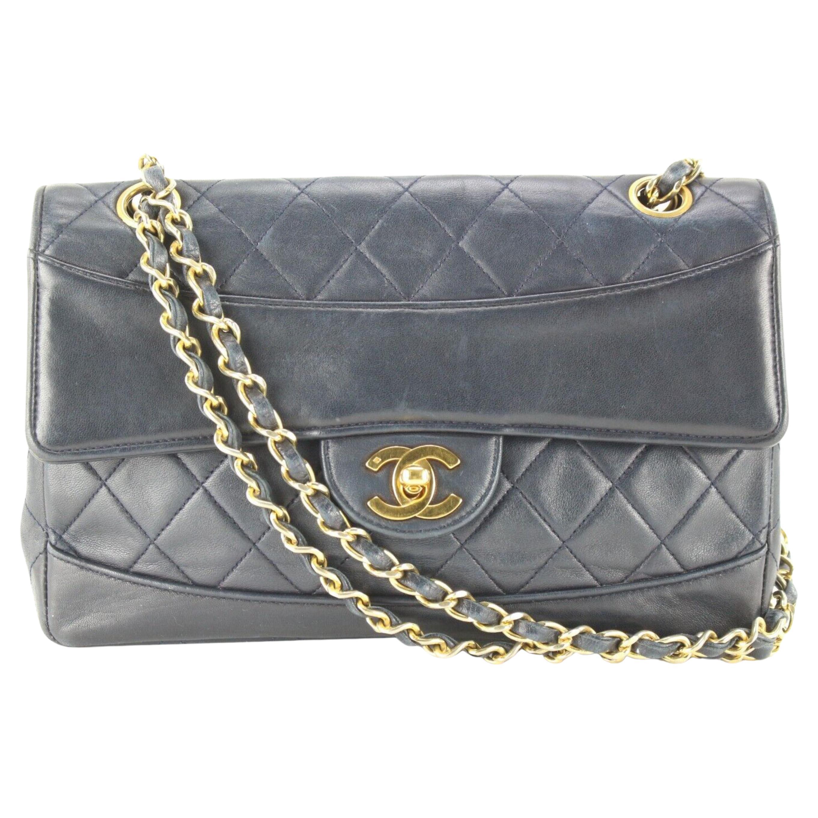 Chanel Midnight Navy Quilted Lambskin Small Classic Flap 1CK1202