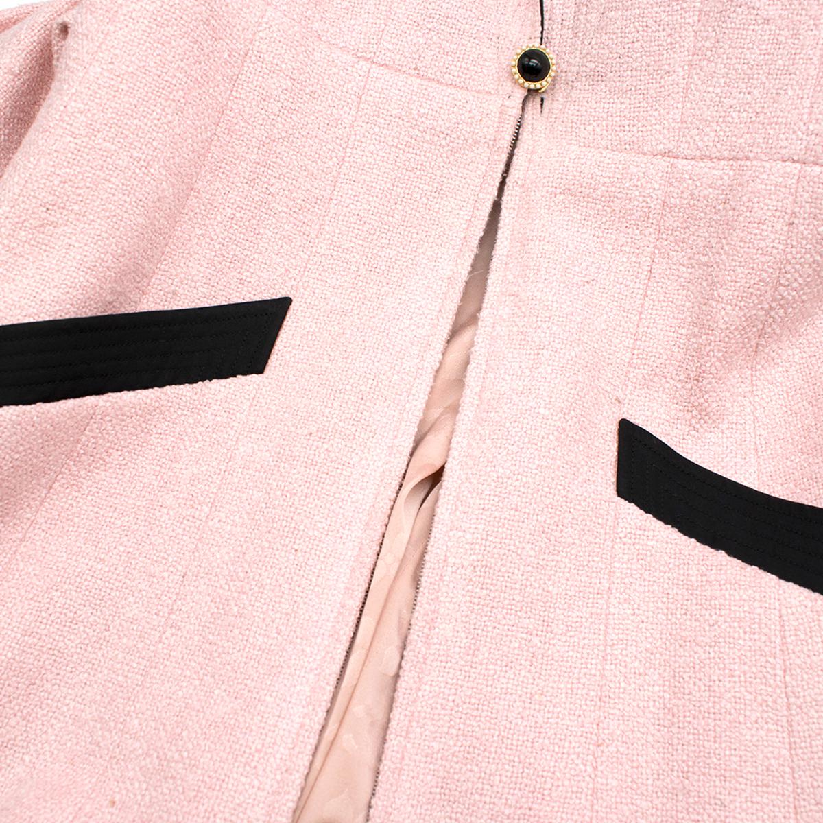 Chanel Milkshake Pink Silk Tweed Coat FR 36 2