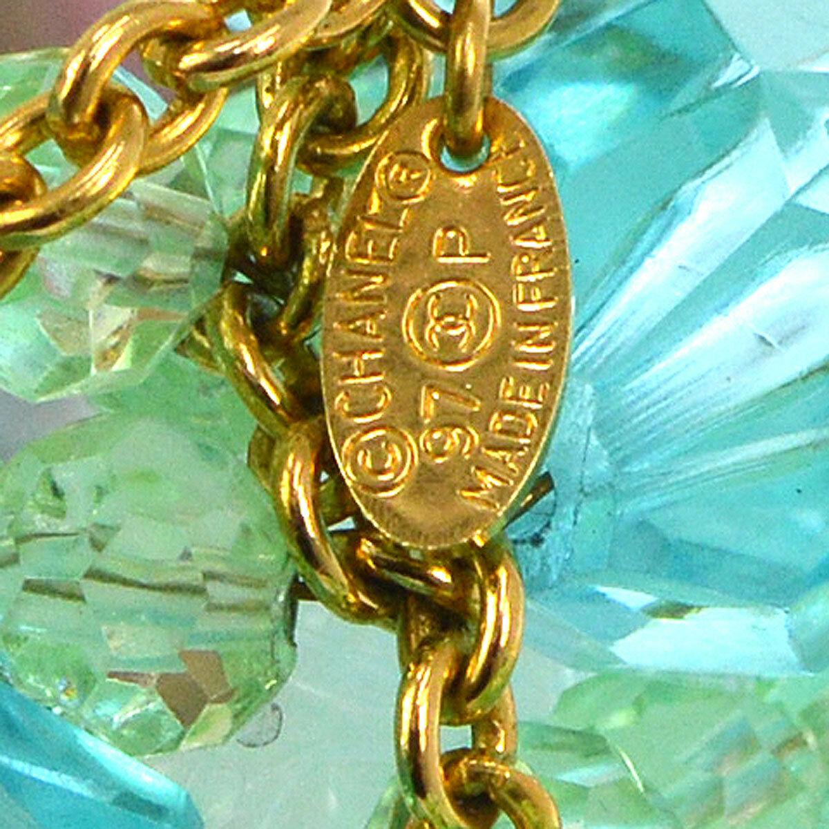 Chanel Minaudière Celeste Lucite Beaded Crystal Vintage Rare Blue Green Beads For Sale 10