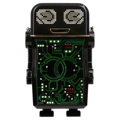 Chanel Minaudière Verde Edición Limitada Robot Herraje Plateado