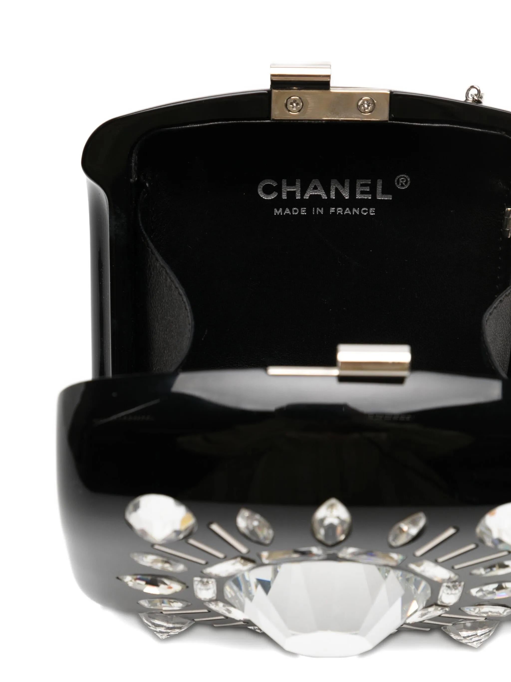 Chanel - Pochette Minaudière Jewell - Résine noire Bon état - En vente à London, GB