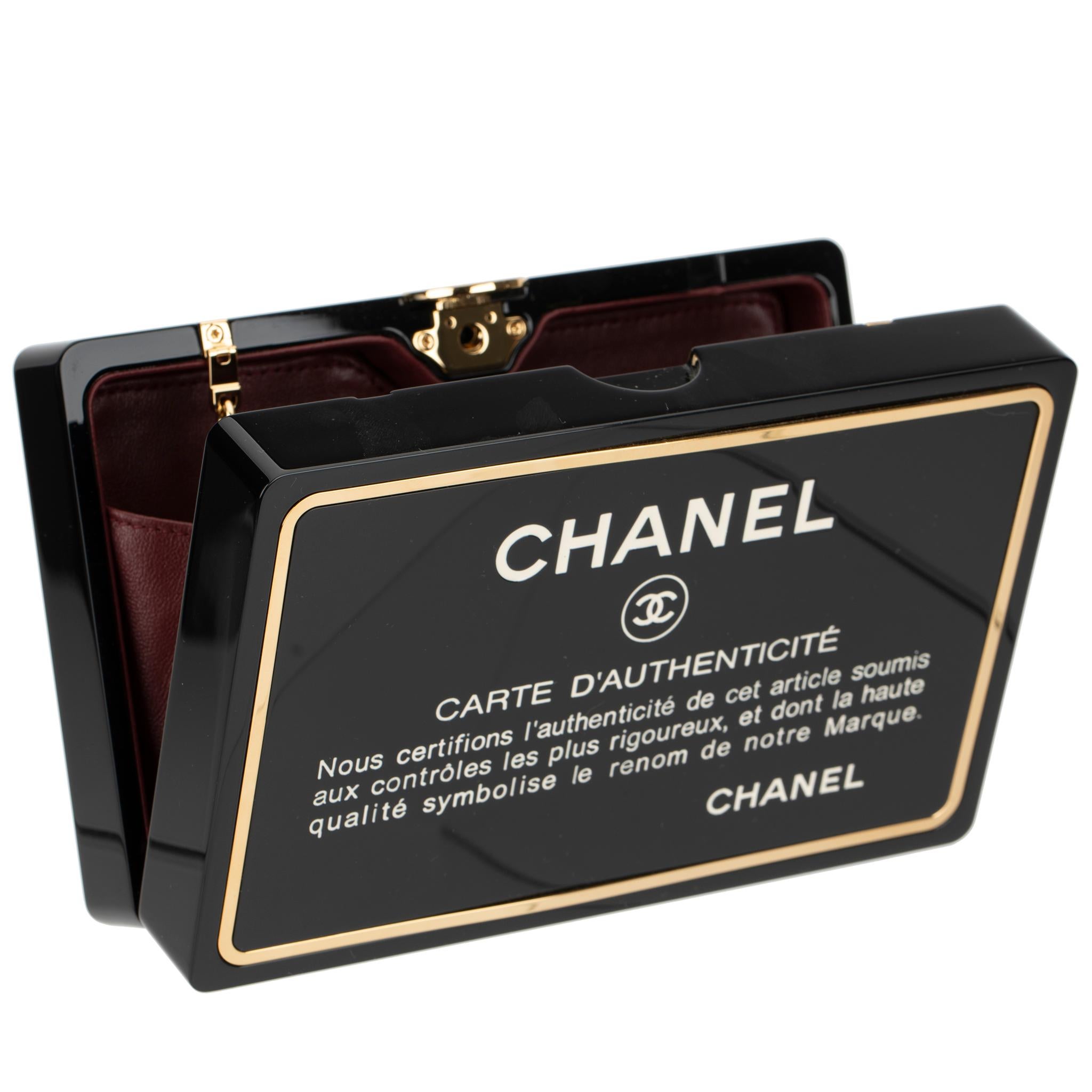 Chanel Minaudière Limited Edition Black Authenticity Card Gold-Tone Hardware 5
