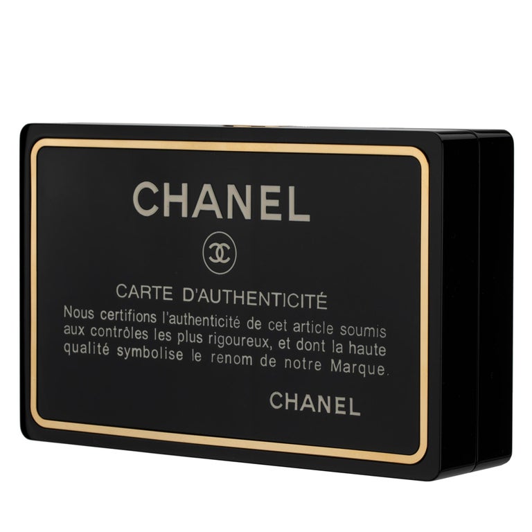 Chanel Minaudière Limited Edition Black Authenticity Card GoldTone