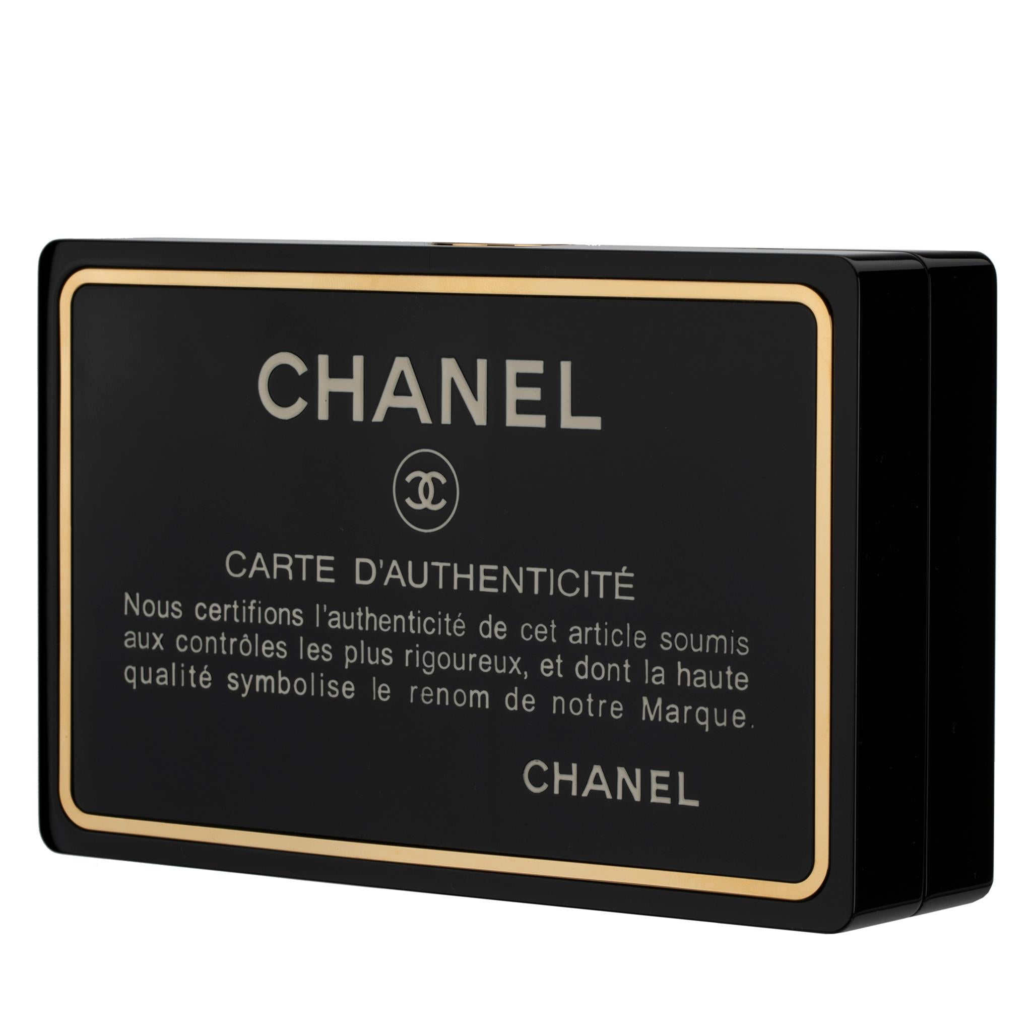 Chanel Minaudière Limited Edition Black Authenticity Card Gold-Tone Hardware In Excellent Condition In Sydney, New South Wales