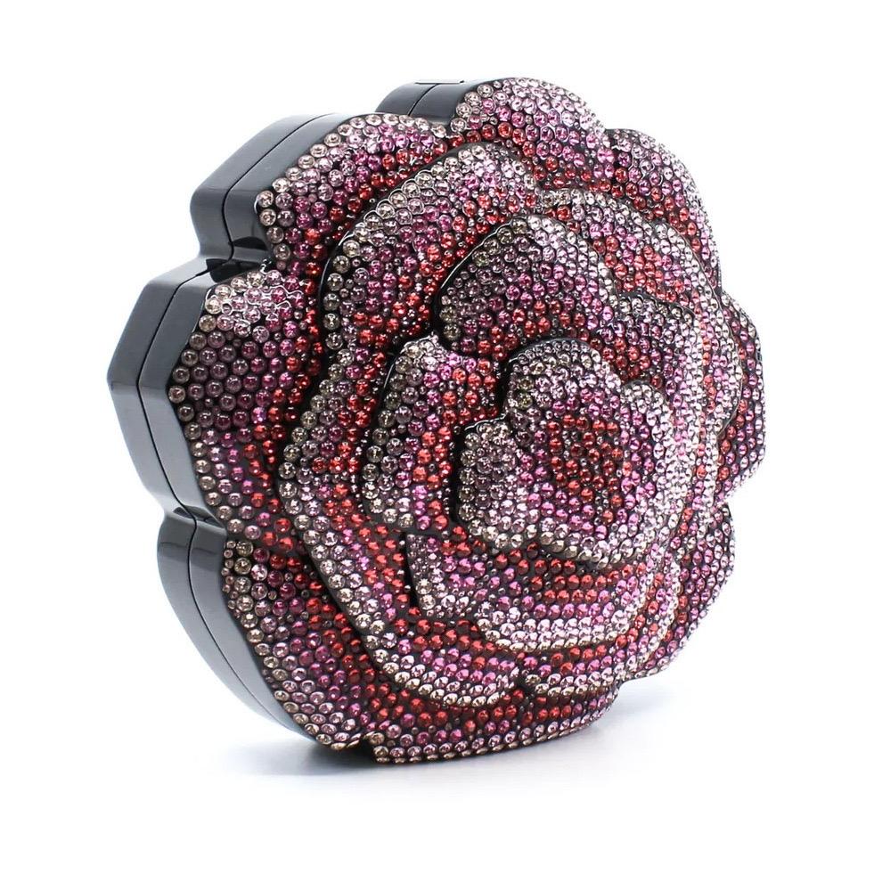 Chanel Minaudière Limited Edition Camellia with pink tone crystals 2