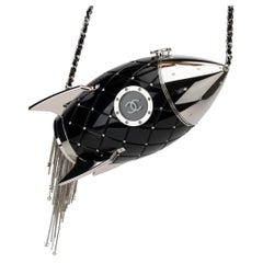 Chanel Minaudière Limited Edition Coco Space Rocket Silver-Tone Hardware