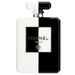 Chanel Minaudière Limited Edition Lucite Perfume Bottle Black & White