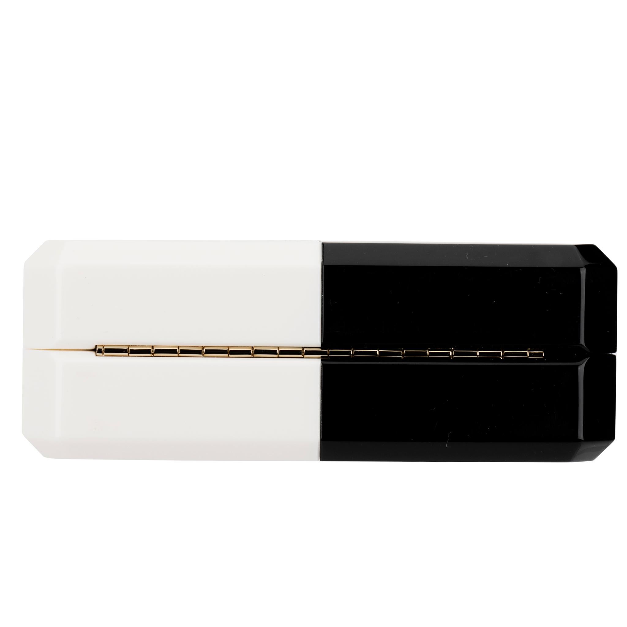 Women's or Men's Chanel Minaudière Limited Edition Lucite Perfume Bottle Black & White
