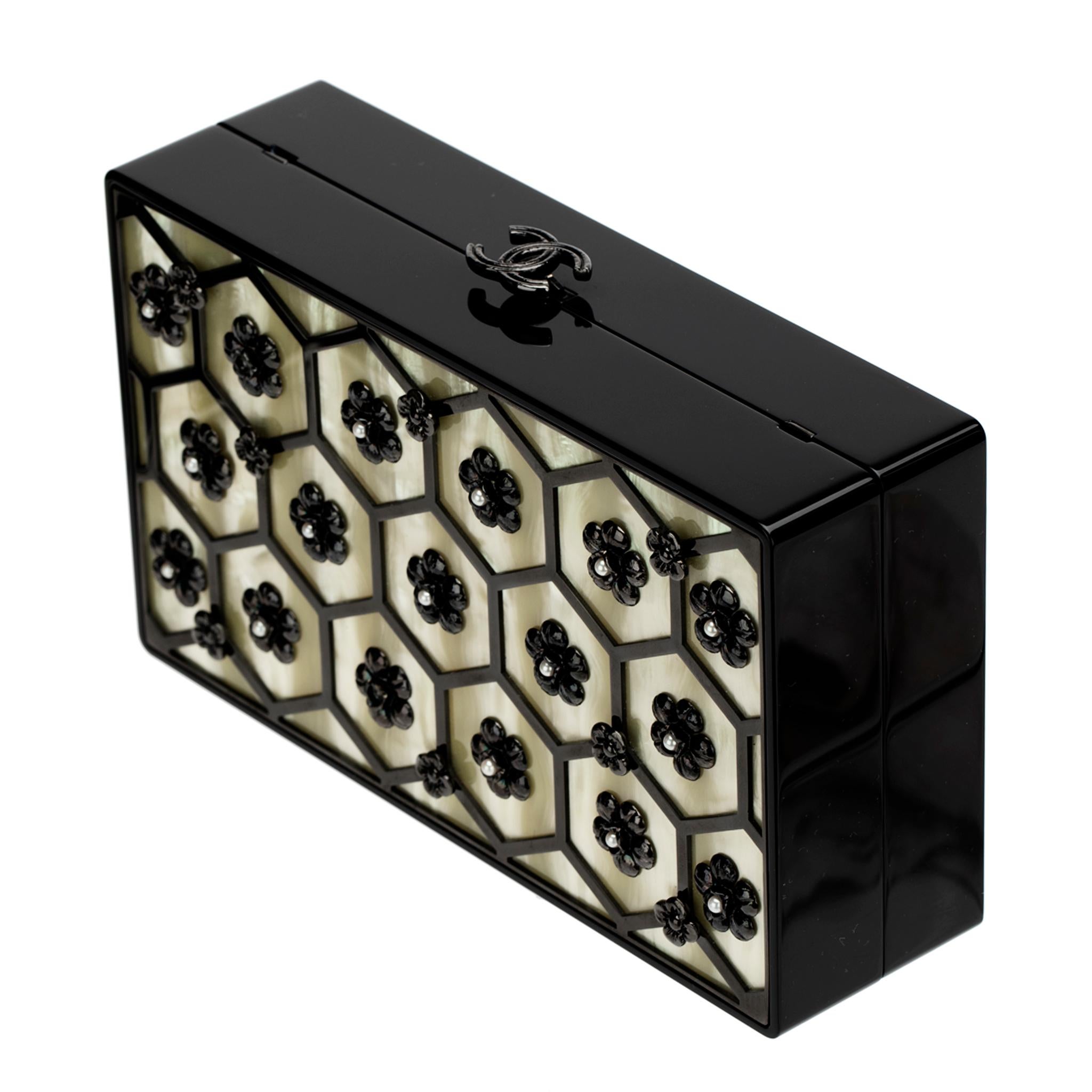 Chanel Minaudière Limited Edition Mother-Of-Pearl Black Hardware 3