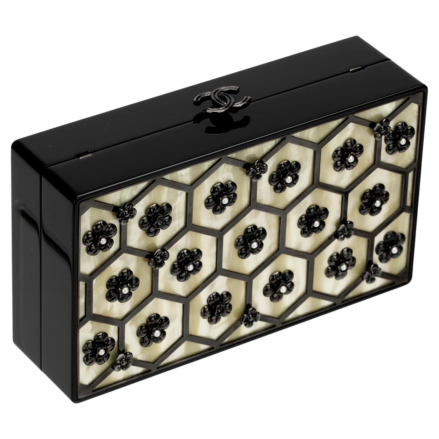 Chanel Minaudière Limited Edition Mother-Of-Pearl Black Hardware