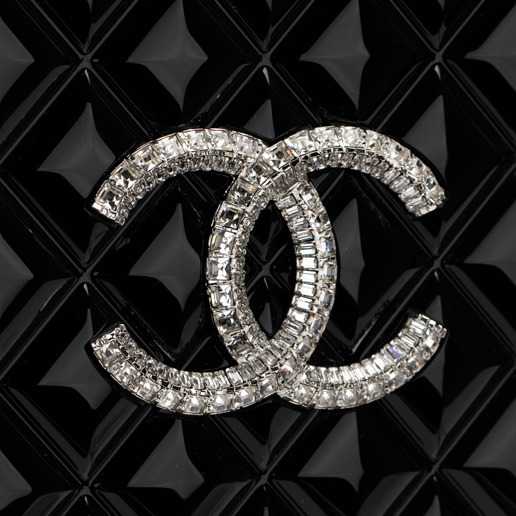 Chanel Minaudière Limited Edition Plexiglass Traffic Silver-Tone Hardware In New Condition In Sydney, New South Wales