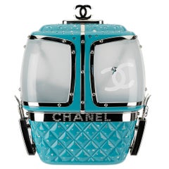 Chanel Minaudière Limited Edition Turquoise Snow Gondola Silver-Tone Hardware