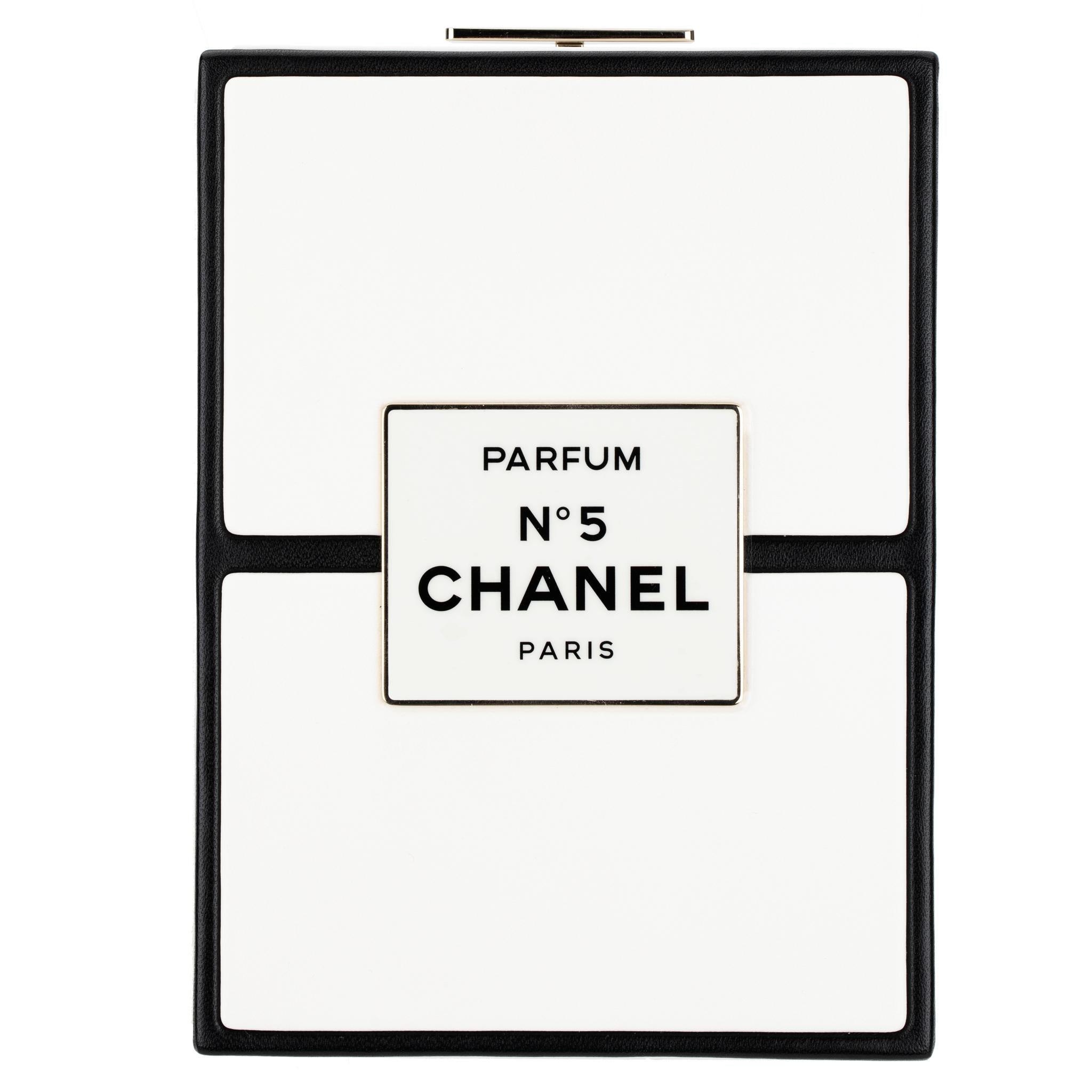 If there’s any perfect evening accessory that resembles Chanel, it’s the Chanel No.5 Parfum Box Evening Clutch.

Created for the Spring Summer 2021 Collection Act II, This stunning evening clutch pays homage to Chanel’s most infamous parfum “Chanel