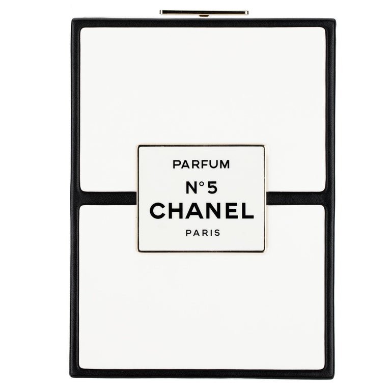 Chanel Minaudière Limited Edition White & Black Chanel No.5 Perfume Box