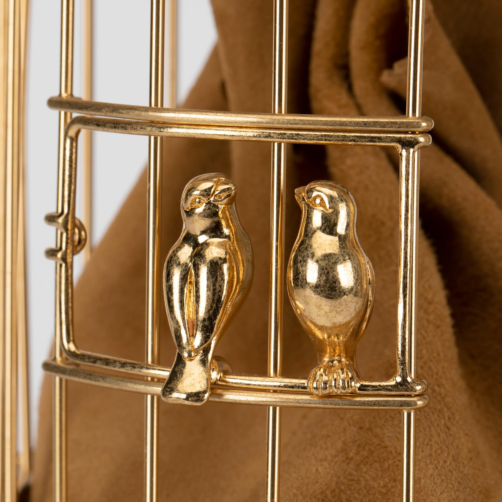 Chanel Minaudière Love Bird Cage Aged Gold Hardware In New Condition In Sydney, New South Wales