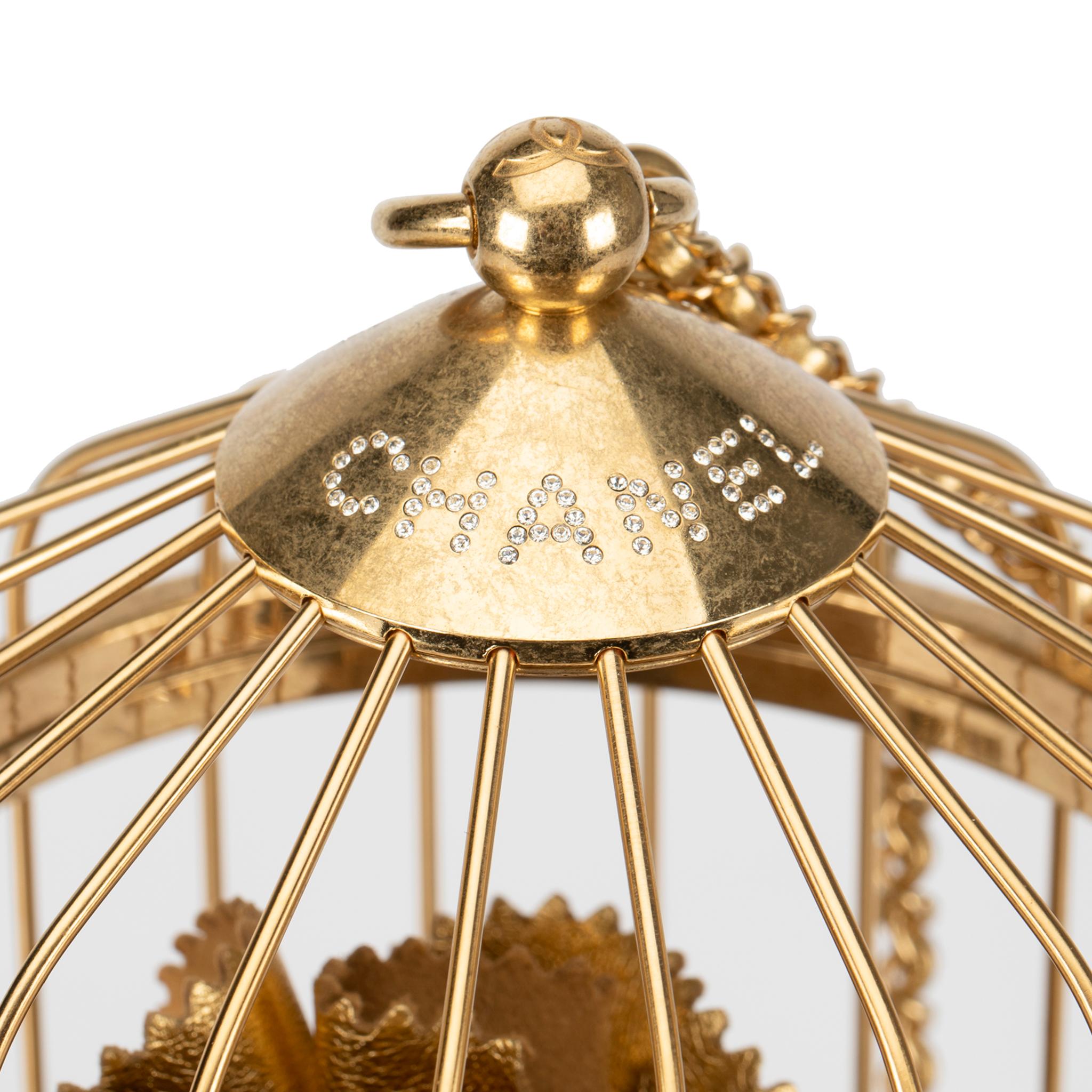 Chanel Minaudière Love Bird Cage Aged Gold Hardware 1