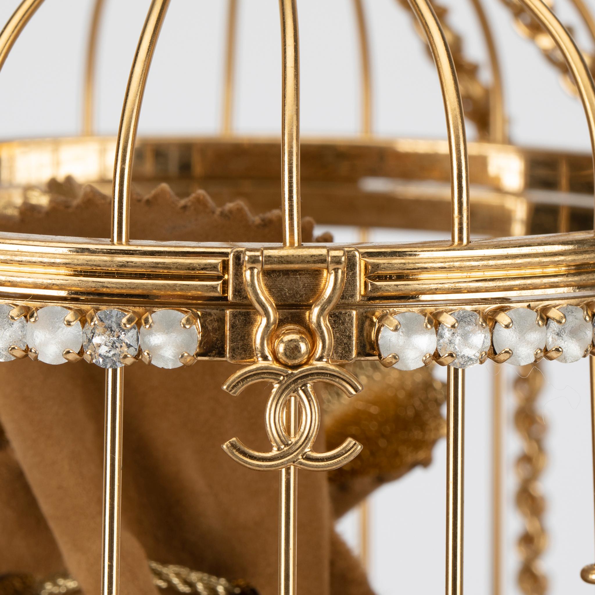 Chanel Minaudière Love Bird Cage Aged Gold Hardware 2