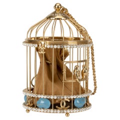 Chanel Minaudière Love Bird Cage Aged Gold Hardware