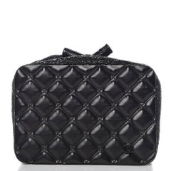 Chanel Minaudière Moscow Leo Runway Rare So Black Charcoal Grey Metal Clutch