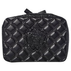 Chanel Minaudière Moskau Leo Start-und Landebahn selten so schwarz Holzkohle grau Metall Clutch