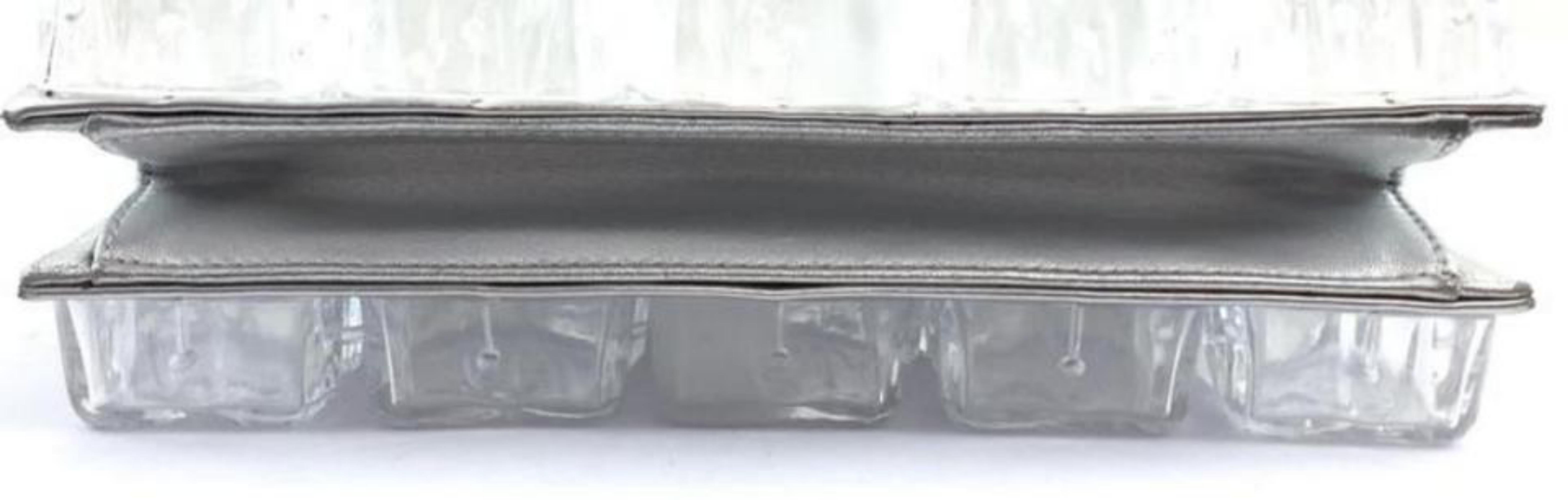 Chanel Minaudière Runway Cc Ice Cube 867940 Silver Plastic Cross Body Bag For Sale 5