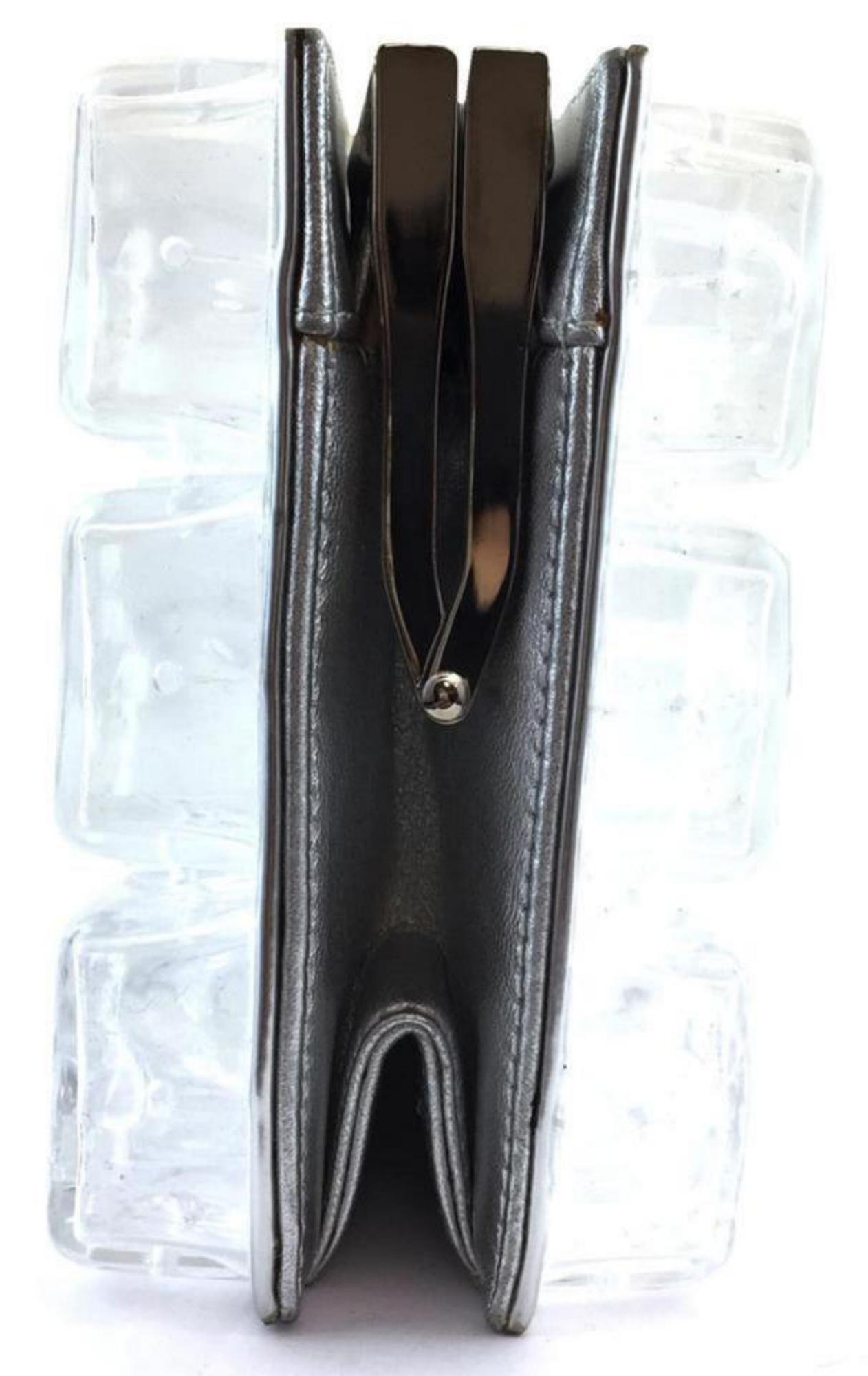 Chanel Minaudière Runway Cc Ice Cube 867940 Silver Plastic Cross Body Bag For Sale 3