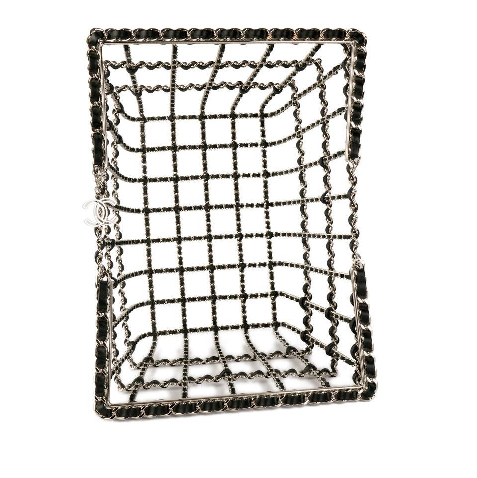 Gray Chanel Minaudière Supermarket Grocery Basket Chain Collector's Runway Tote