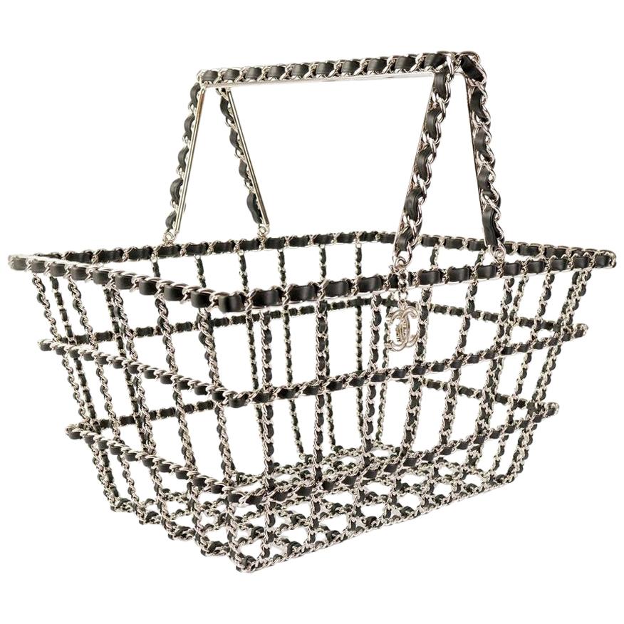 Women's or Men's Chanel Minaudière Supermarket Grocery Basket Chain Collector's Runway Tote