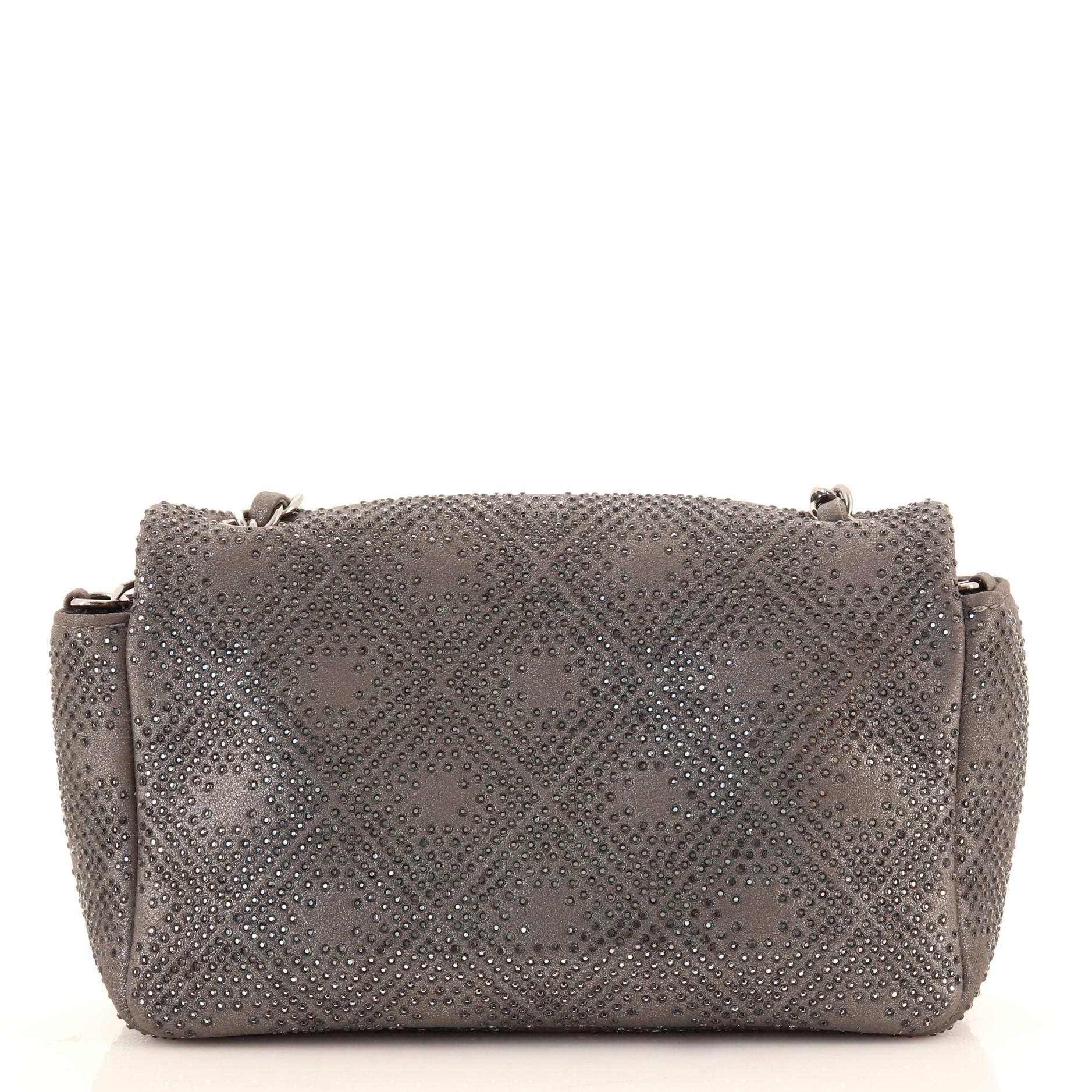 Chanel Mineral Nights Crossbody Bag Strass Embellished Leather Mini In Good Condition In NY, NY