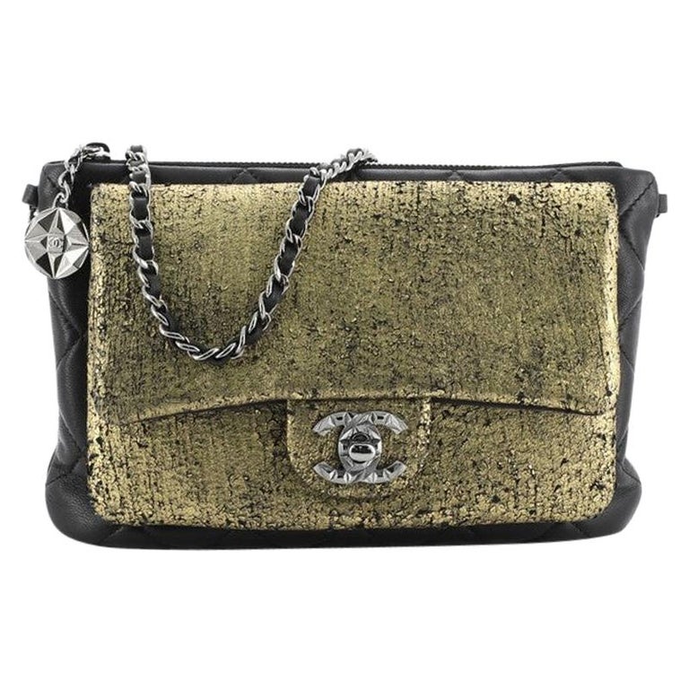 Chanel Mineral Nights Flap Evening Bag Metallic and Quilted Leather