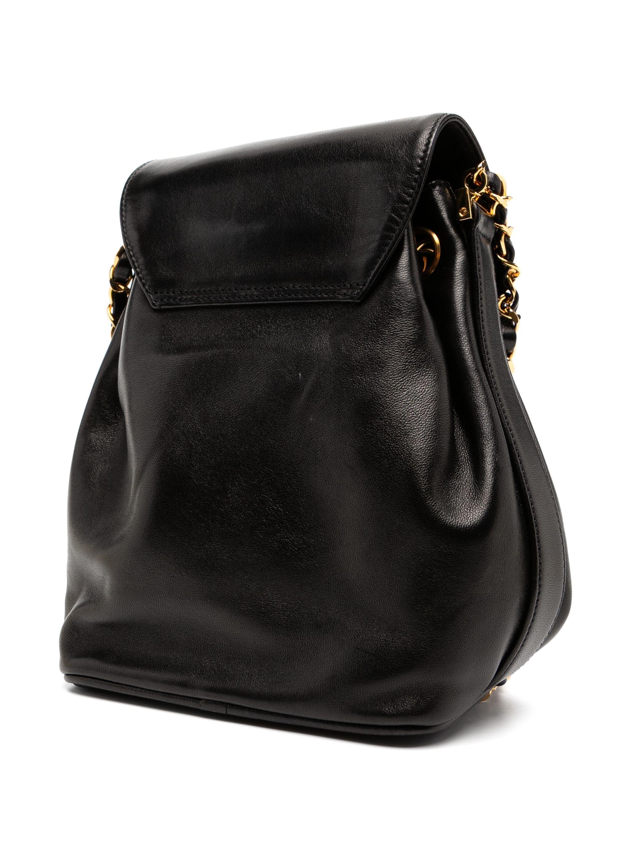 Chanel Mini 1994 Lambskin Rare Vintage Classic Flap Drawstring Crossbody Bag For Sale 2