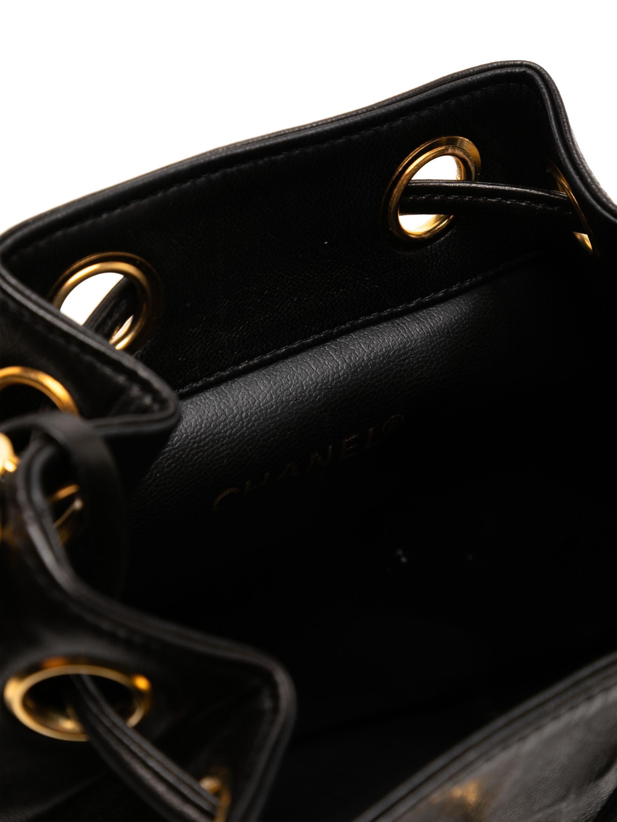 Chanel Mini 1994 Lambskin Rare Vintage Classic Flap Drawstring Crossbody Bag For Sale 3