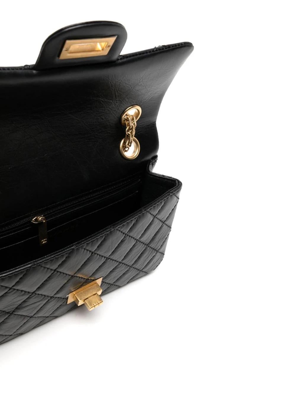 Re-introduced by Karl Lagerfeld in 2005 to celebrate the 50th anniversary of the original 2.55 bag, the 2.55 Reissue maintains the unique features envisioned by Coco Chanel in 1955. Constructed from diamond-quilted leather to ensure its durability