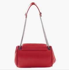 Chanel Mini Accordion Flap Bag in Red Caviar Leather