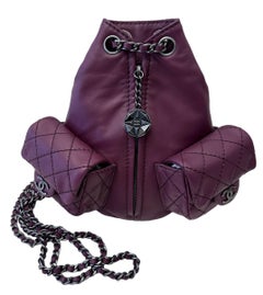 Chanel Mini "Backpack is Back" Purple Leather Bag