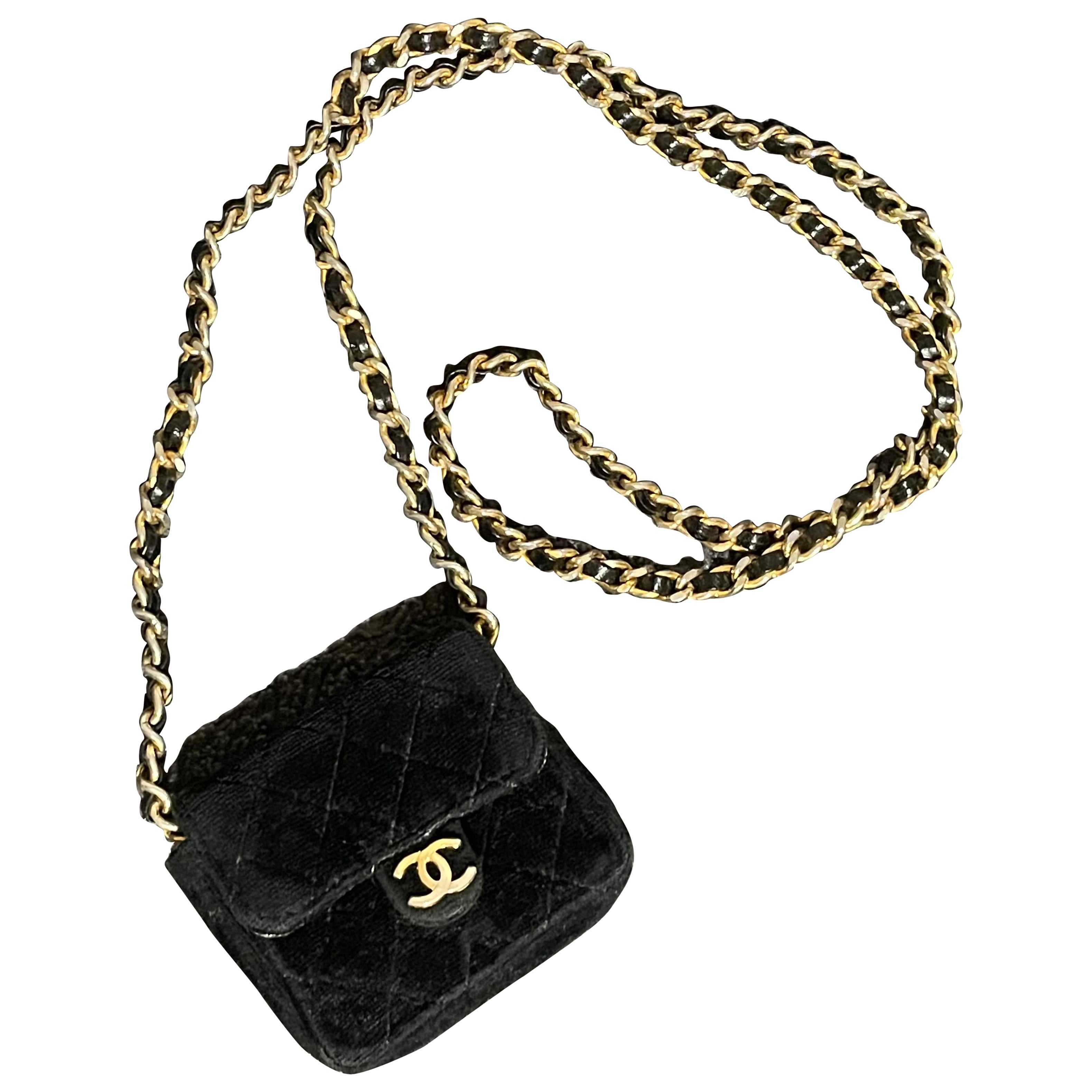 CHANEL Mini bag vintage velvet For Sale