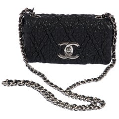 Chanel Mini Black Rouched Crossbody Bag