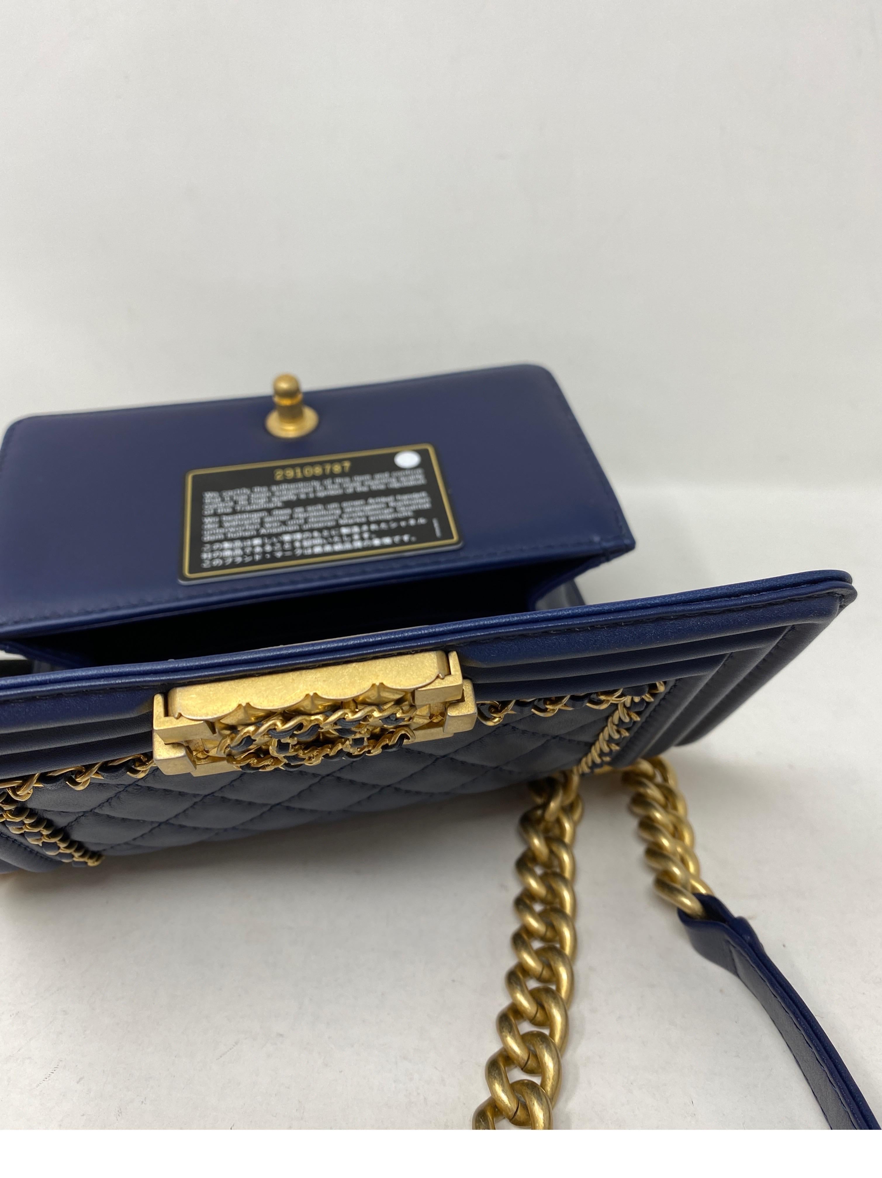 Chanel Mini Boy Limited Edition Navy Bag 7