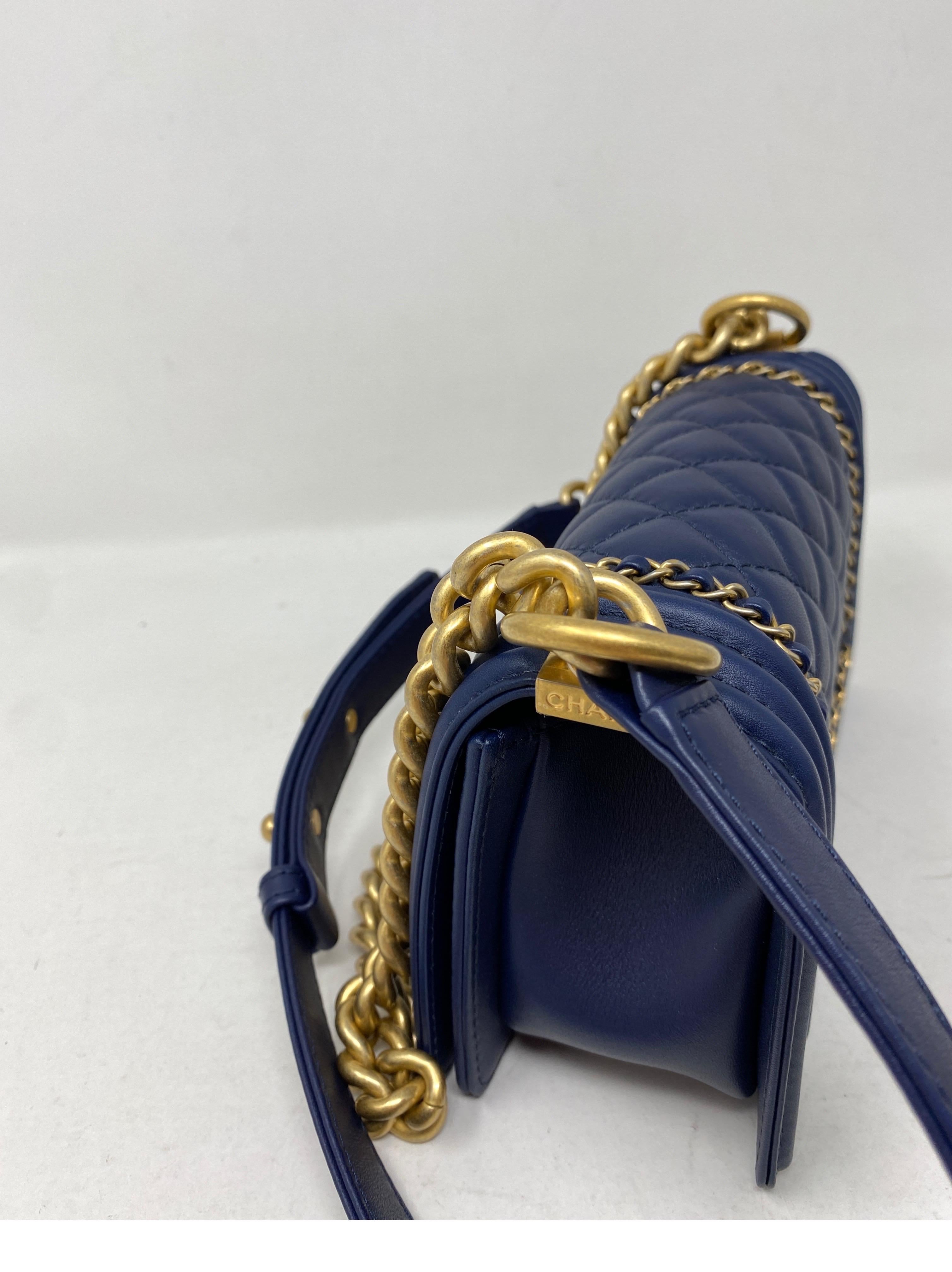 Chanel Mini Boy Limited Edition Navy Bag In Excellent Condition In Athens, GA