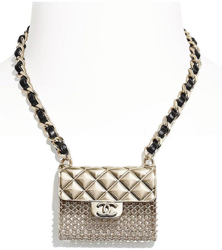 Chanel Mini Charms Bag Necklace For Sale at 1stDibs  bijoux fantaisie  chanel, chanel choker necklace, chanel bijoux fantaisie