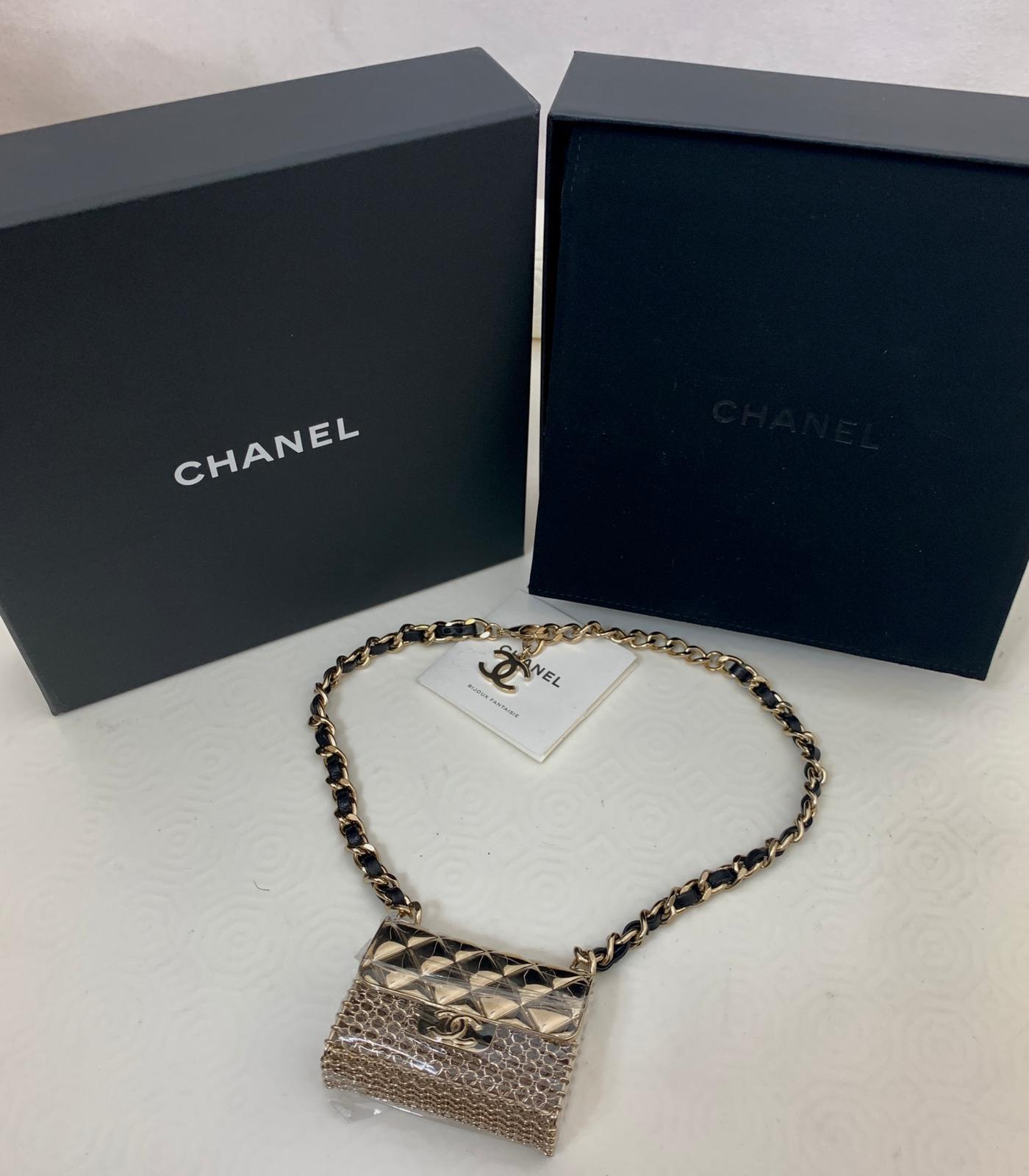 Chanel Mini Charms Bag Necklace In Excellent Condition For Sale In London, GB